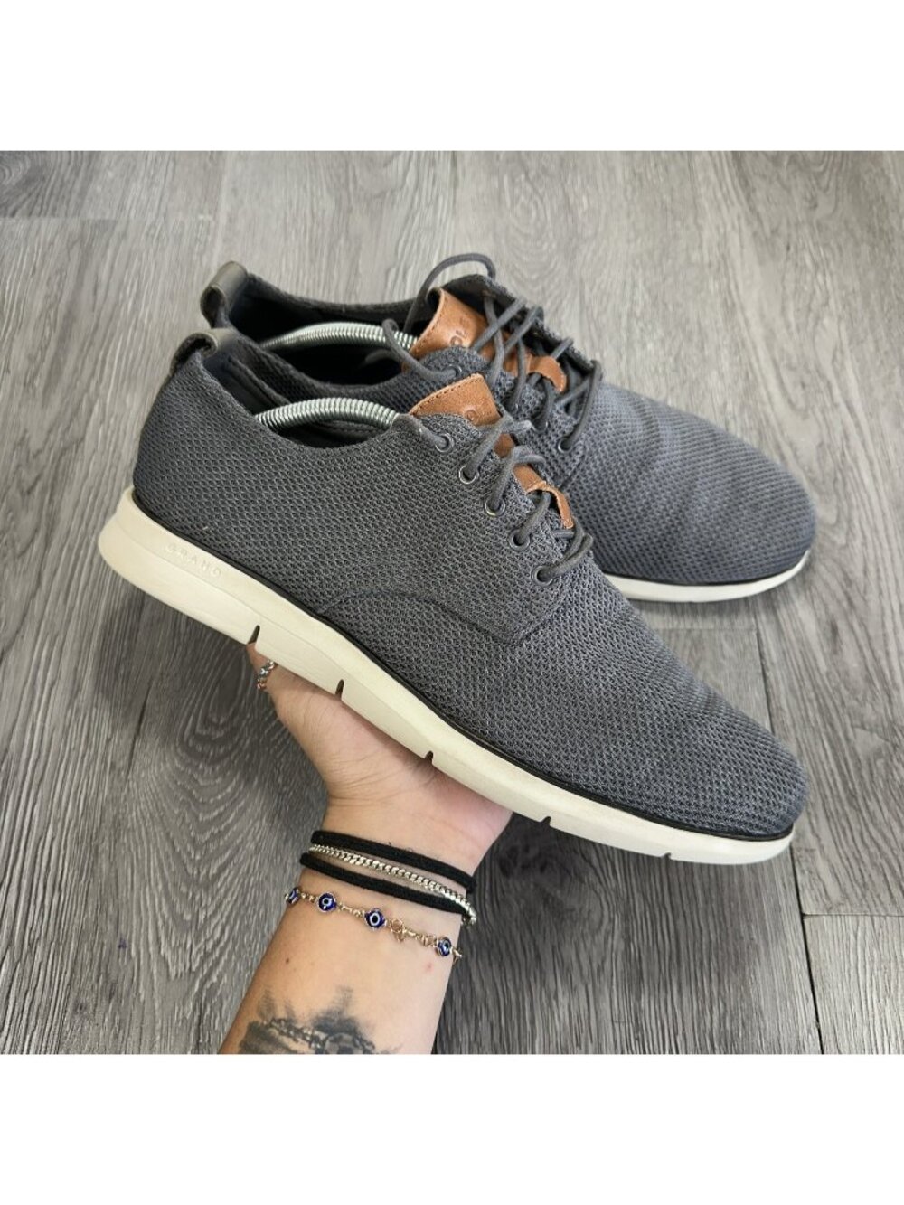 Cole Haan Shoes Owen Grand OS Knit Derby Mens 10.5 Gray Sneakers Casual